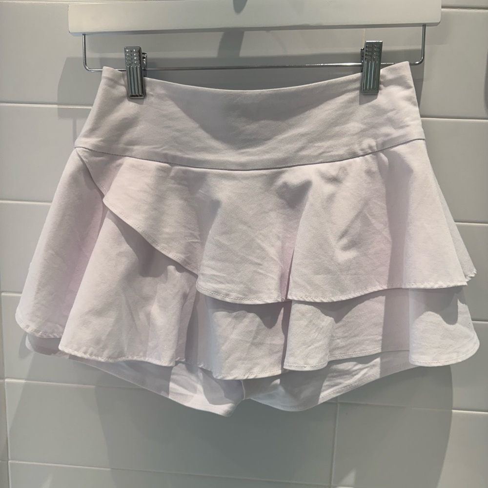 White Ruffle Mini Skort - Picture 2 of 2